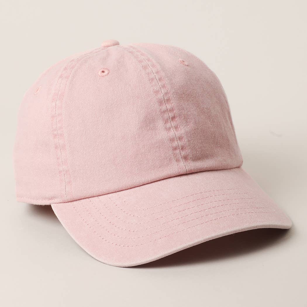 Fashion City - Wholesale Baseball Cap - Women's - Pastel Tone Pigment Dyed Cotton Baseball Dad Cap12