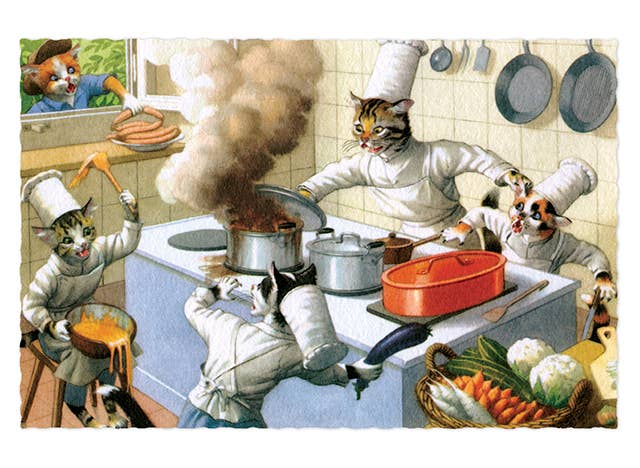 Laughing Elephant - Wholesale Postcard - Delightfully Dressed Cats - Everyday Boxed Postcards12