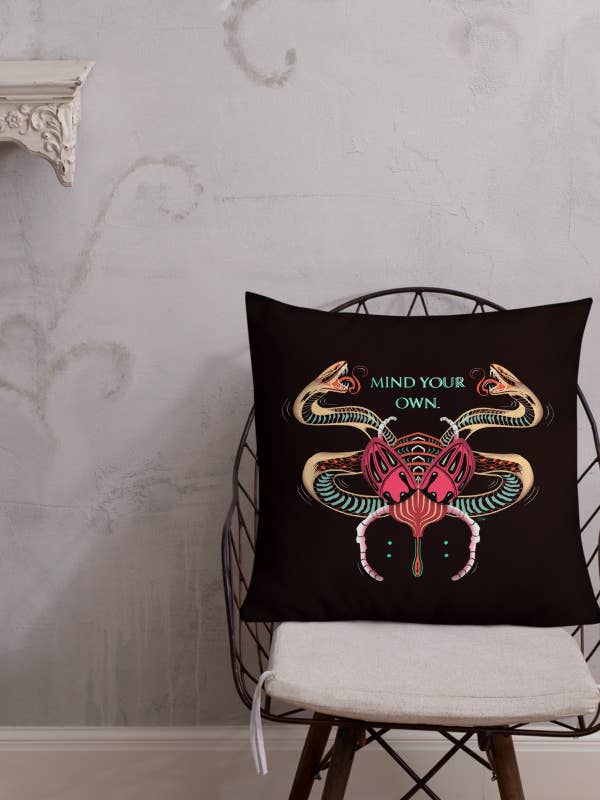 Pillow Large “Mind Your Own” for wholesale by Jaz North Coast