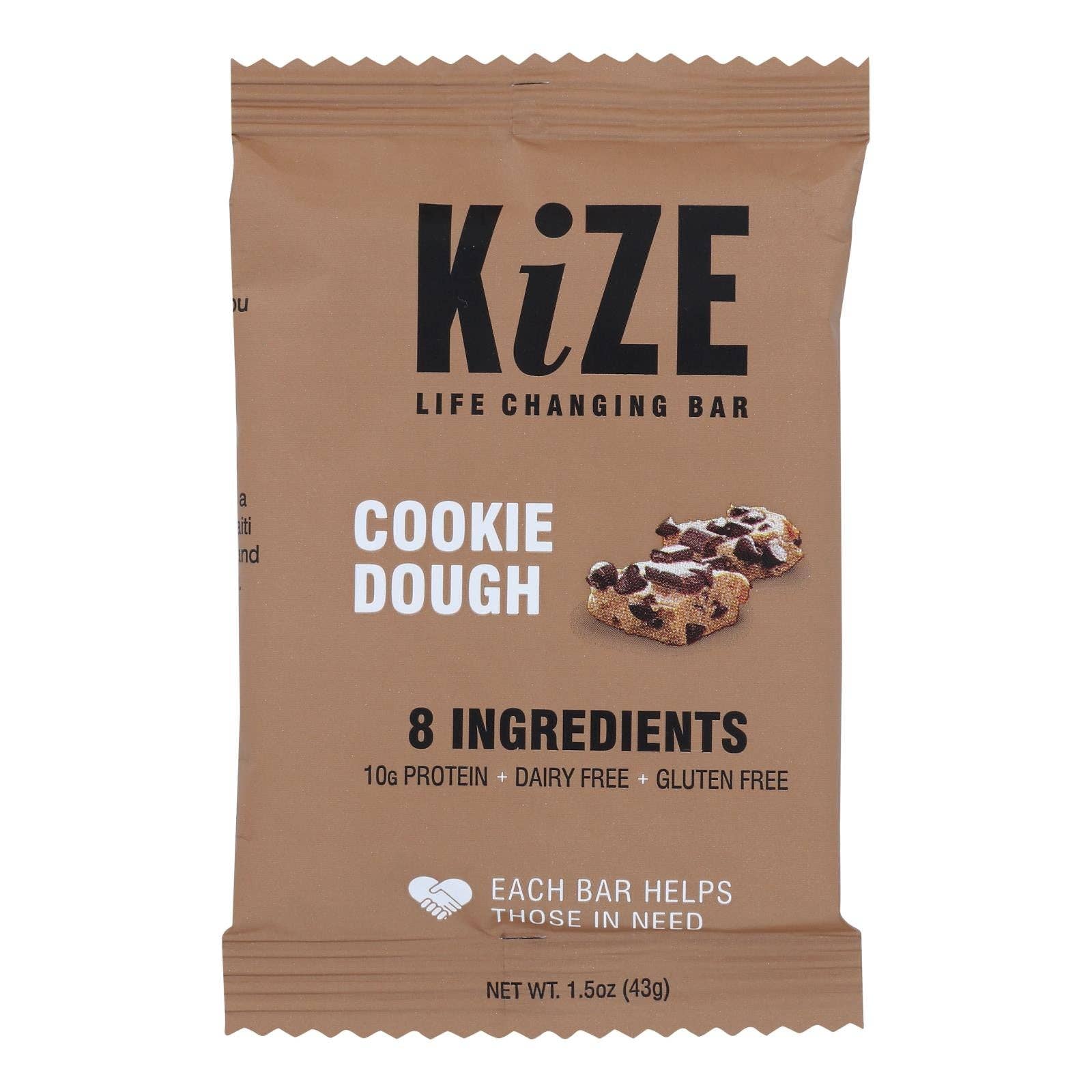 Ware Spark - Wholesale Snack Bar - Kize Concepts - Energy Bar Raw Cookie Dough - Case Of 10-1.5oz0