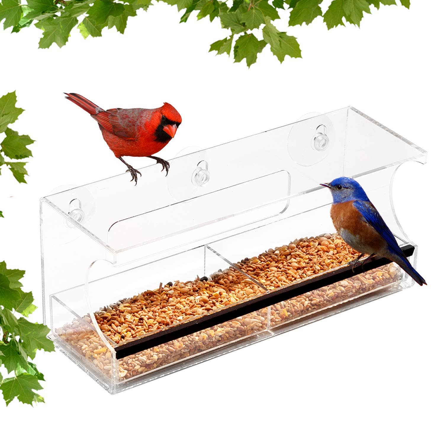 Ashman Online - Wholesale Throw Pillow Cover - Ashman Deluxe Window Bird Feeder, Spacious Design, Easy to Install, Clean and Fill, Great Gift for Friends and Family0