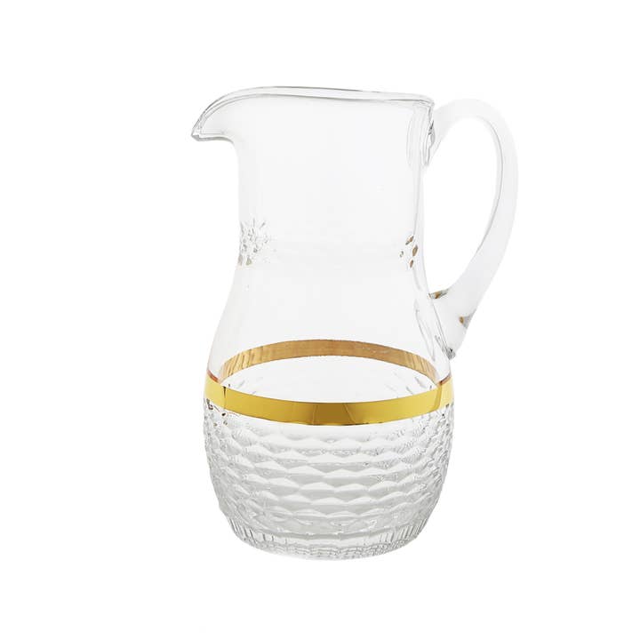 Pitcher With Gold And Crystal Detail for wholesale by CLASSIC TOUCH DECOR INC.