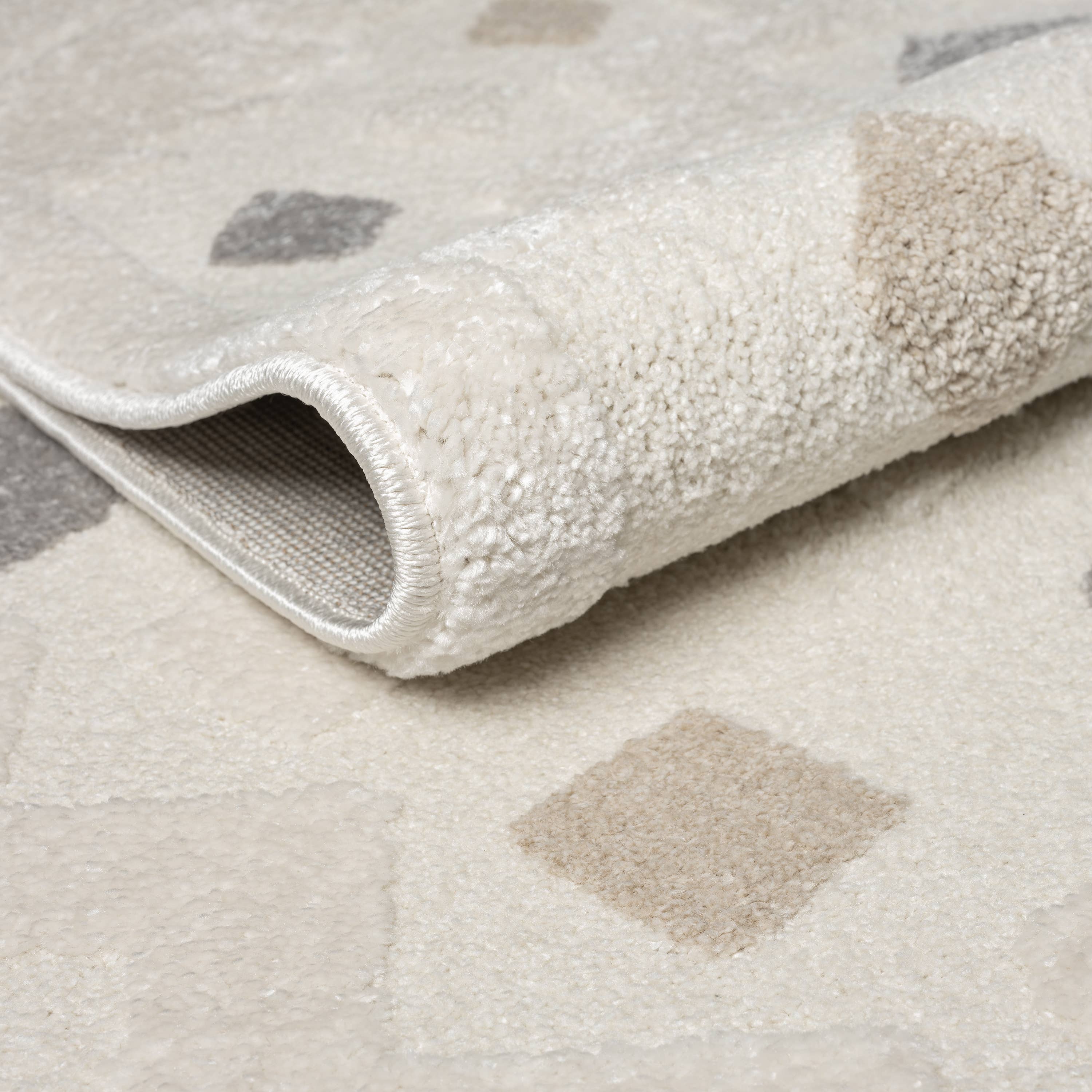 Abani Rugs – Engroshandel Løst tæppe – Abani Cozy COZ160A Creme Grå Tribal Medaljon Område Tæppe4