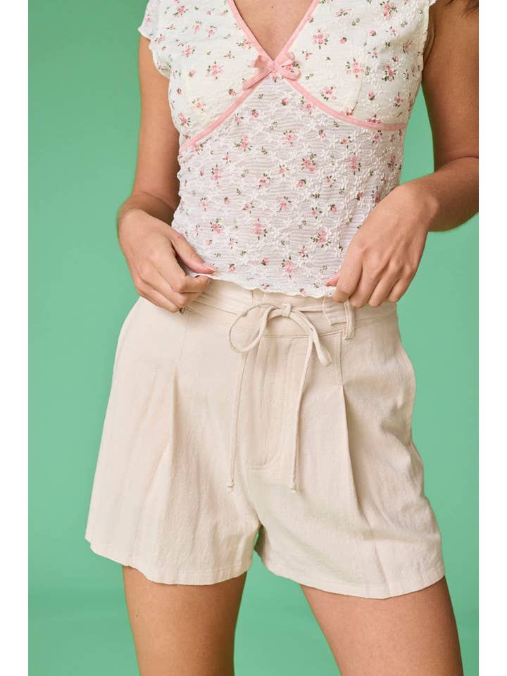 Pink PT18101-1 - Emily V-Neck Mesh Top Floral for wholesale on Faire
