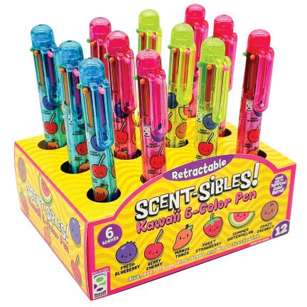 Geddes - Wholesale Pen - SCENT-SIBLE KAWAII 6 COLORED PEN  12/DSP3