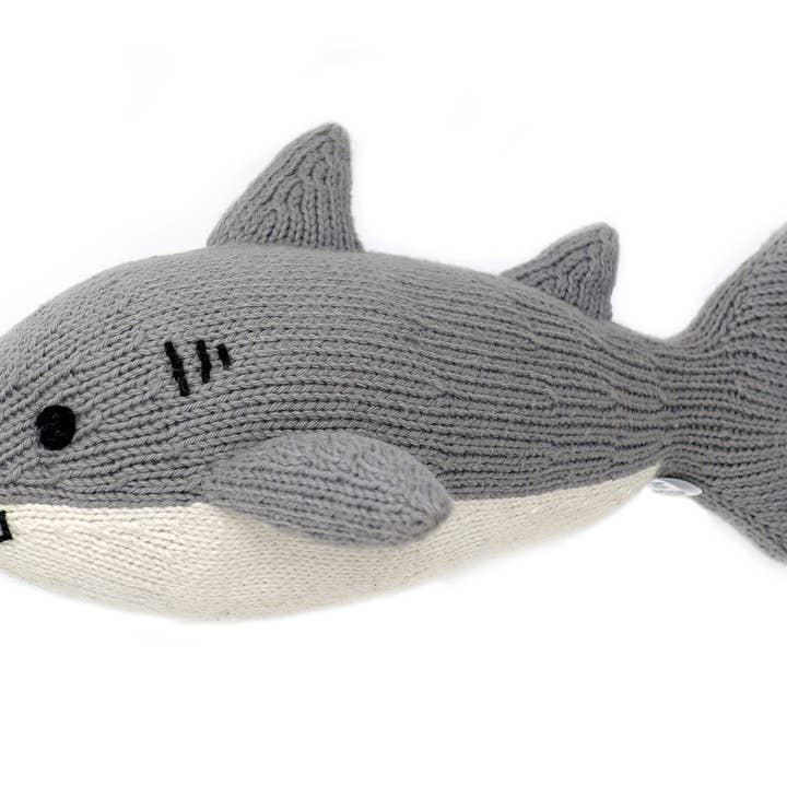 Melange Collection - Wholesale Stuffed/Plush Toy - Kids & Baby - Handmade Knit Shark - Fair Trade Cotton Toy0