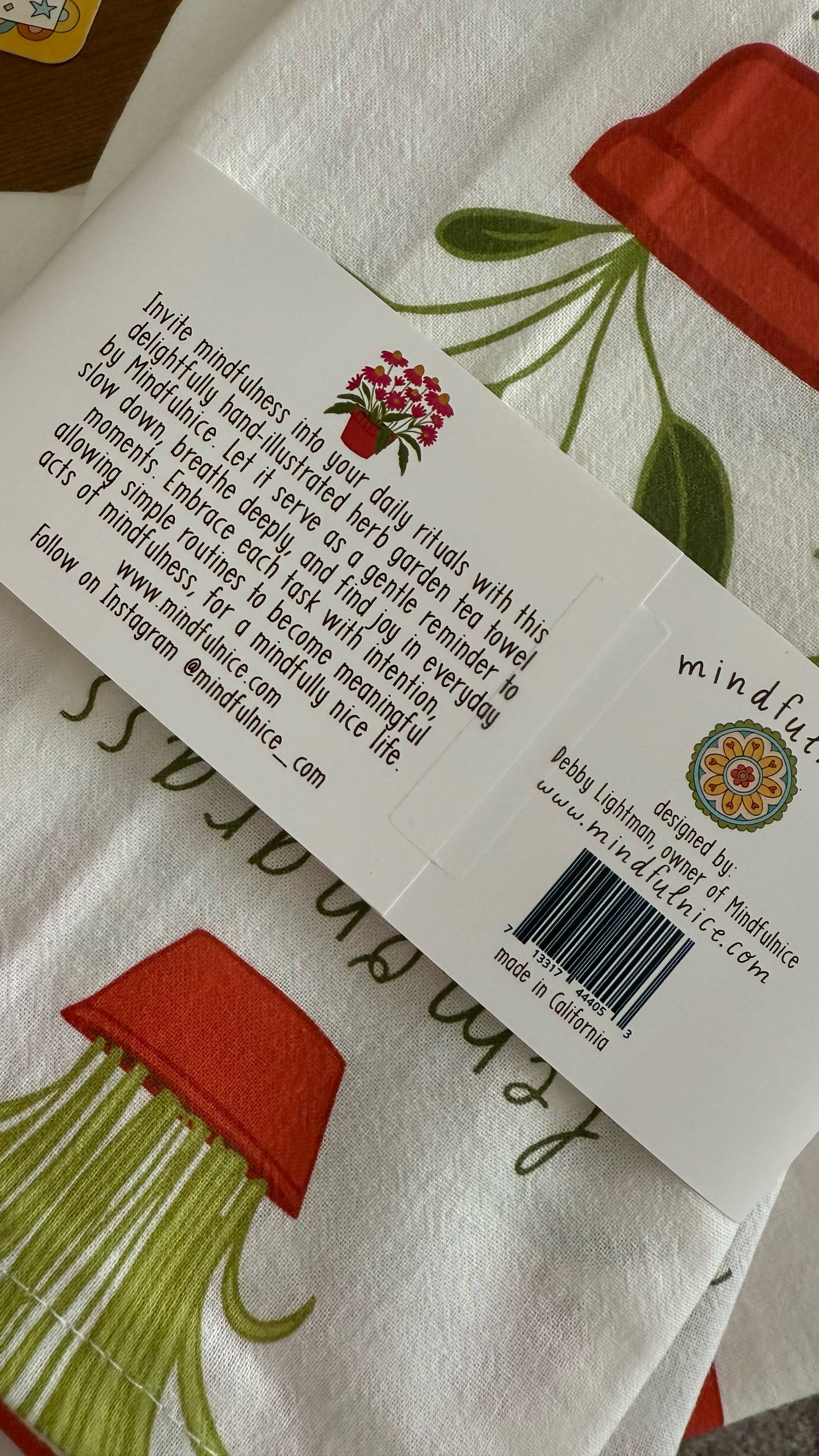 Mindfulnice - Wholesale Tea Towel - Herb Garden Tea Towel5