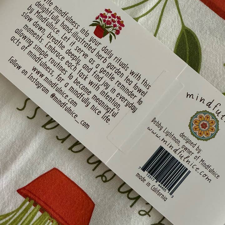 Mindfulnice - Wholesale Tea Towel - Herb Garden Tea Towel5