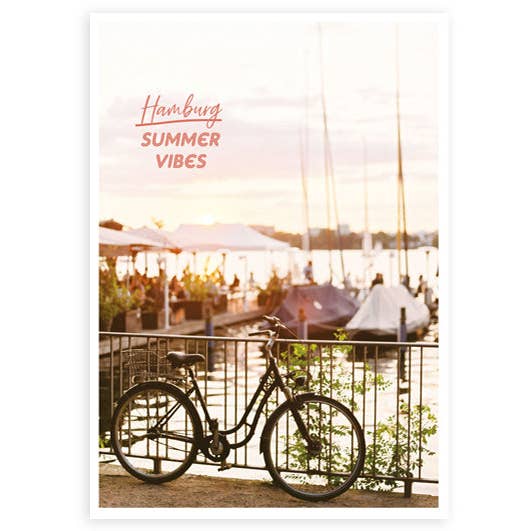 Cartolina Hamburg Summer Vibes per la vendita all'ingrosso da parte di Hey!Cards GmbH & Co. KG