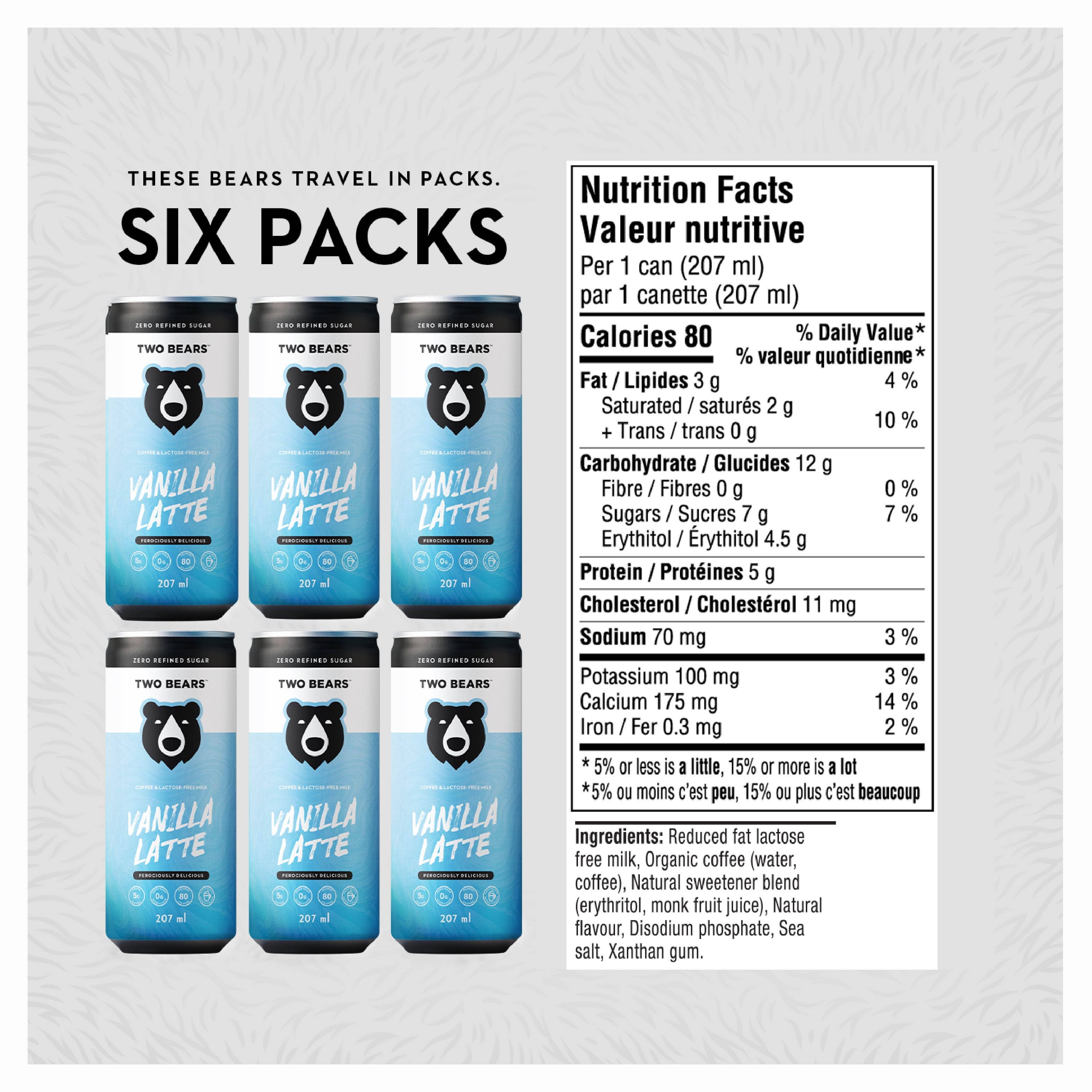 Two Bears - Wholesale Iced Coffee/Cold Brew - Frothed Vanilla Oat Latte (207 ml)2