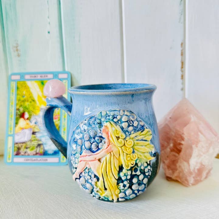 Carys Martin Ceramics - Wholesale Coffee Mug - Fairy Rose Quartz Crystal Mug9