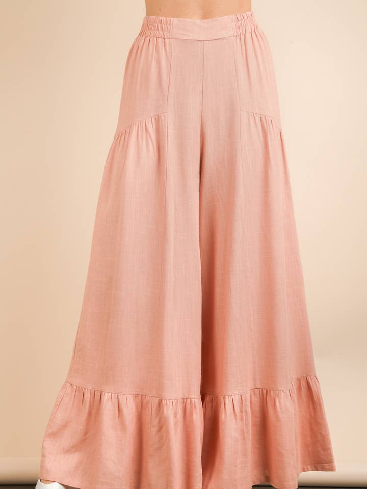 VERY J - Vendita all'ingrosso Pantalone - Donna - NP70692-Pantaloni Comodi a Vita Elastica Palazzo0