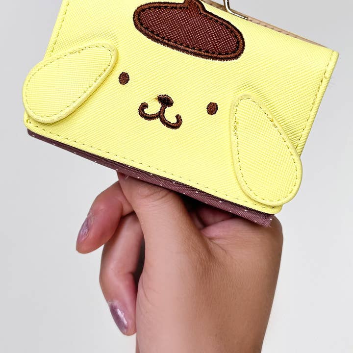 LASR - Wholesale Wallet - Women's - Sanrio Pompompurin Face Flap Wallet