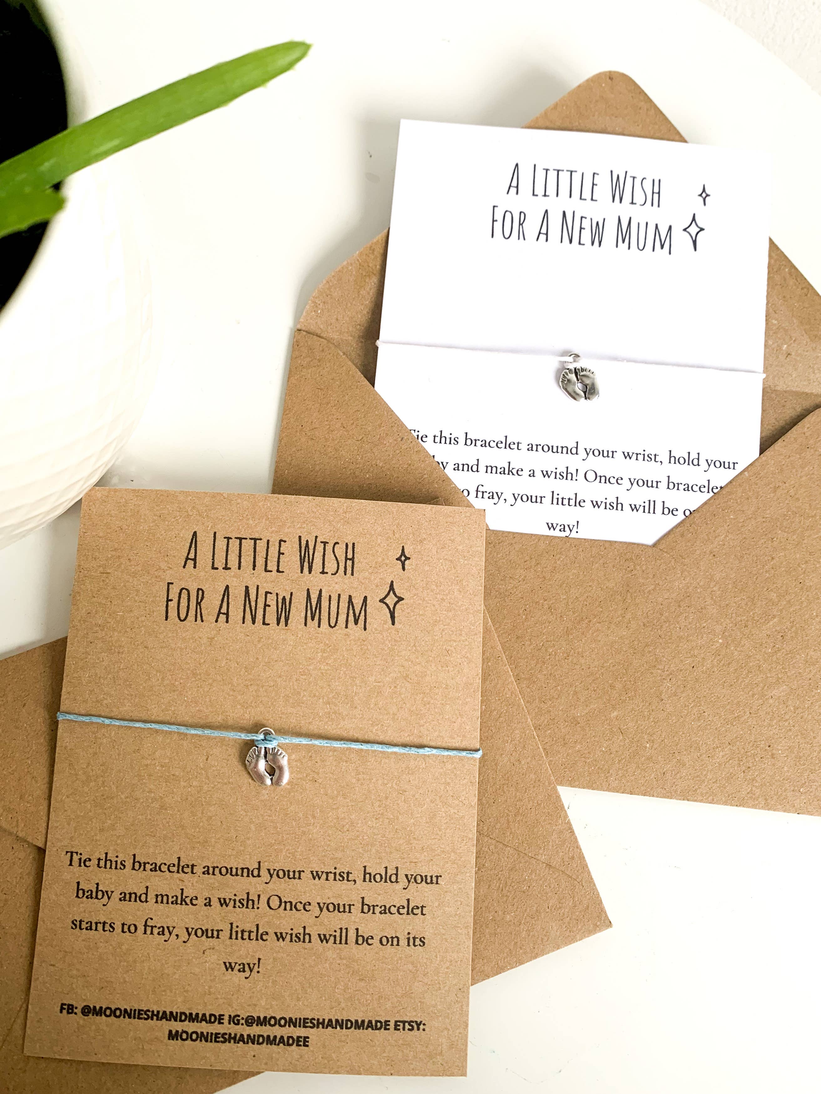 Moonieshandmade – wholesale Charm/dangle bracelet – New Mum Wish Bracelet, Baby Shower Gifts, Mum To Be Bracelet5