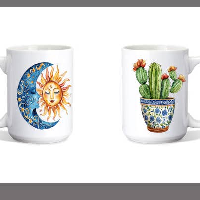 Tazza da caffè personalizzata a tema Talavera per la vendita all'ingrosso da parte di DK LaserWorx