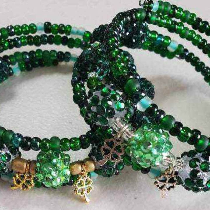 Cuff Bracelet: Shamrock for wholesale by Thorneapple Designs