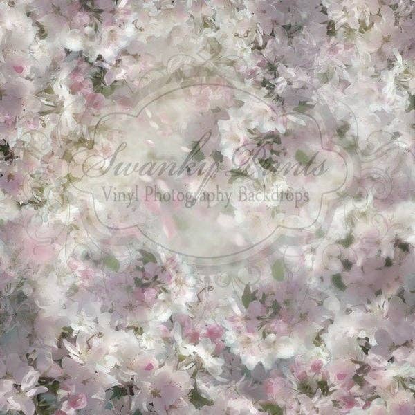 IMPRESSÕES SWANKY 8 pés x 8 pés/flores de primavera cinza por atacado de Swanky Prints