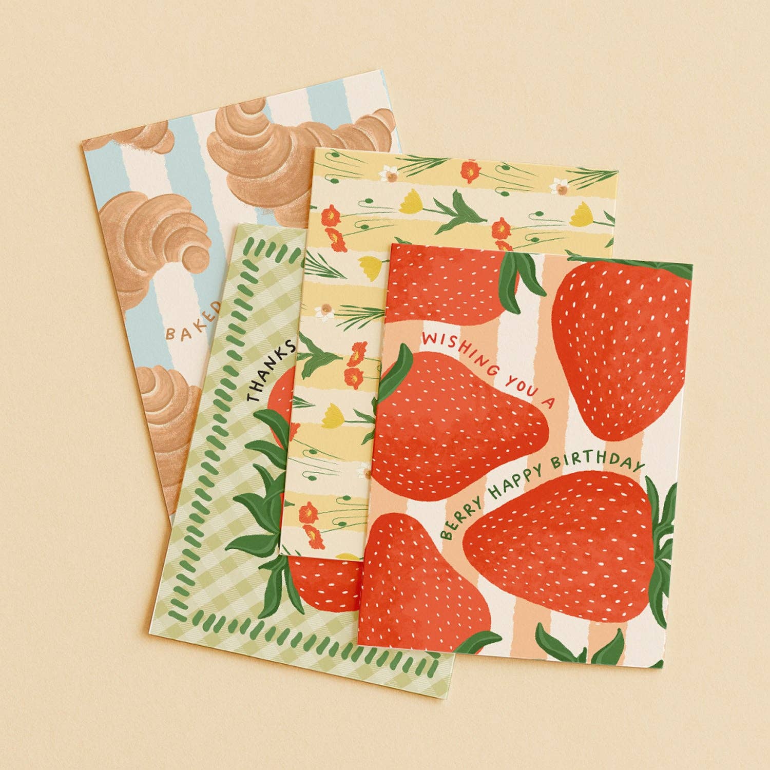 Daymaker Stationery - Wholesale Birthday card - 'Baked to Perfection' Croissant Birthday Card2