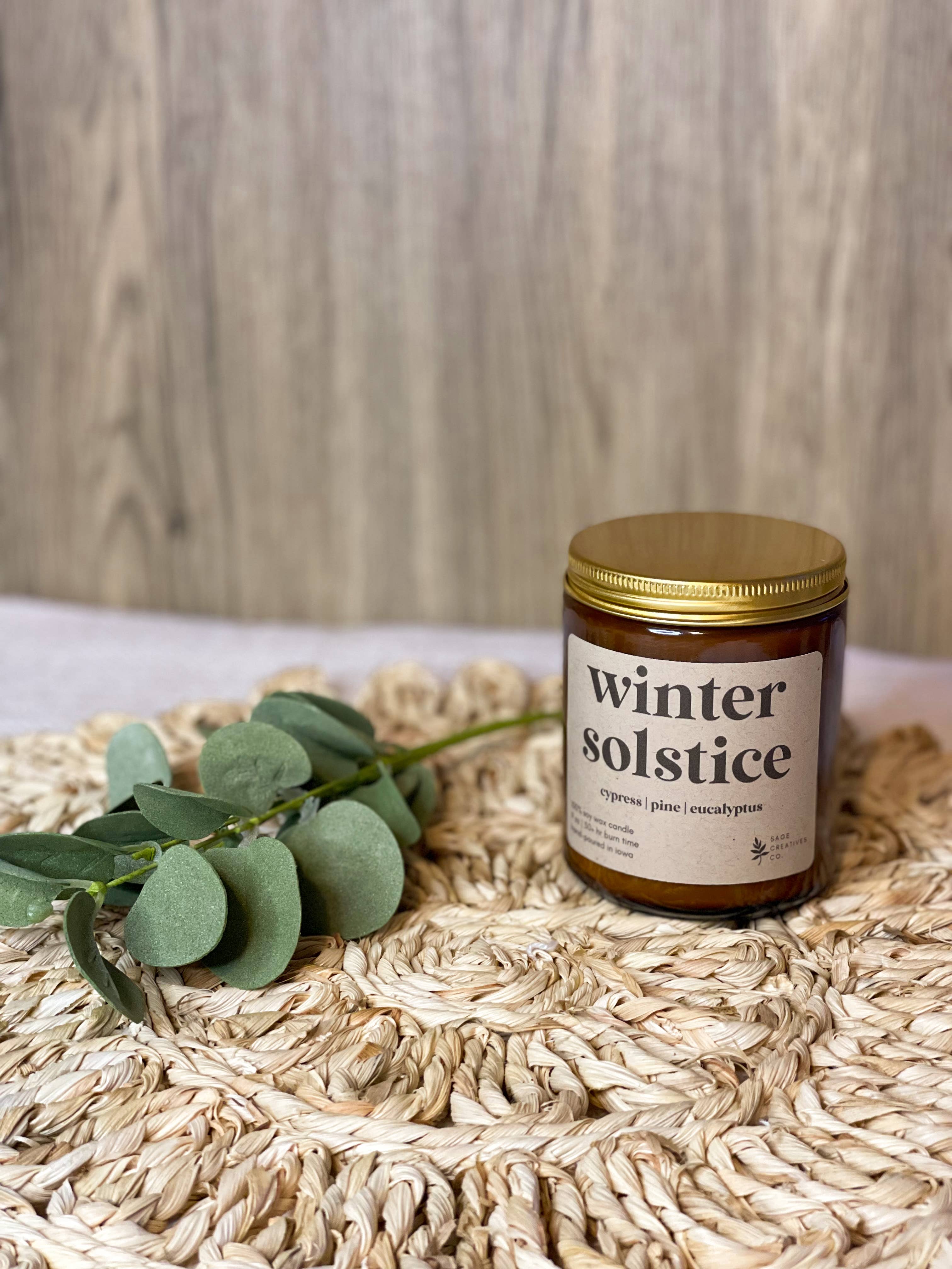 Sage Candle Co. - Vente Bougie en bocal - Solstice d'hiver - Bougie de Noël 100 % cire de soja6
