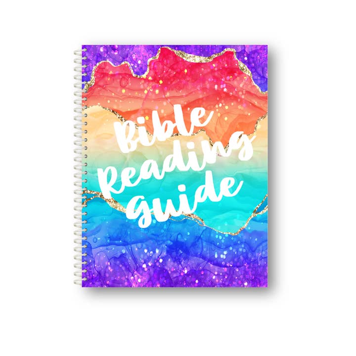 Lamp Light Journals - Vendita all'ingrosso Diari/agende - Guida alla lettura della Bibbia, diario rilegato a spirale, copertina con 2 glitter
