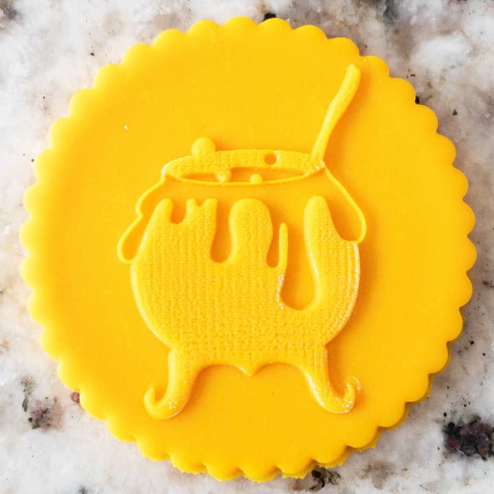 Bubbling Cauldron PopUp Embosser koekjesstempel Halloween voor wholesale door Cut Bake Stamp