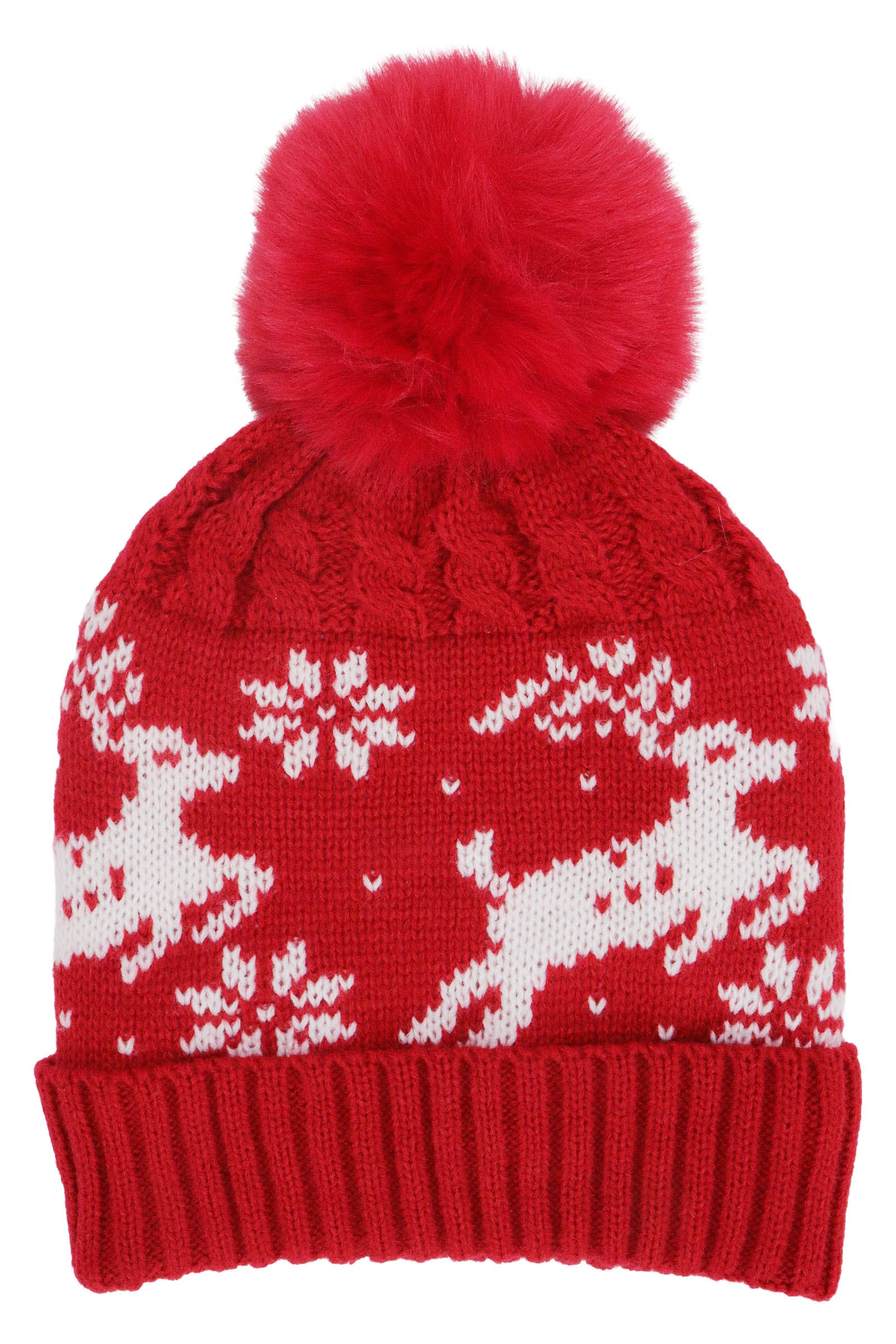 SURTIDO Gorro de Renos y Copos de Nieve Forrado de Forro Polar para Niños de venta al por mayor en Faire4