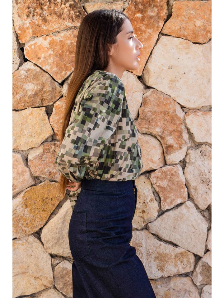 MAS Montreal - Wholesale Blouse - Women's - MANAMA BLOUSE CAMO1