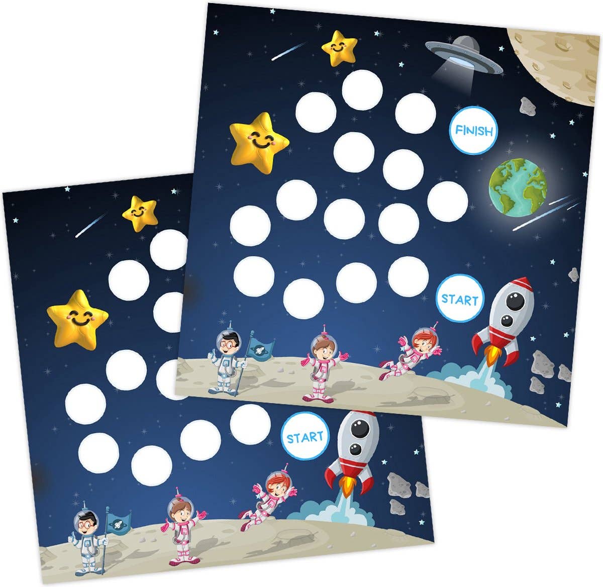Sticker Varia - Vente Autocollant - Enfant et bébé - Tableaux de récompenses galaxie avec autocollants2