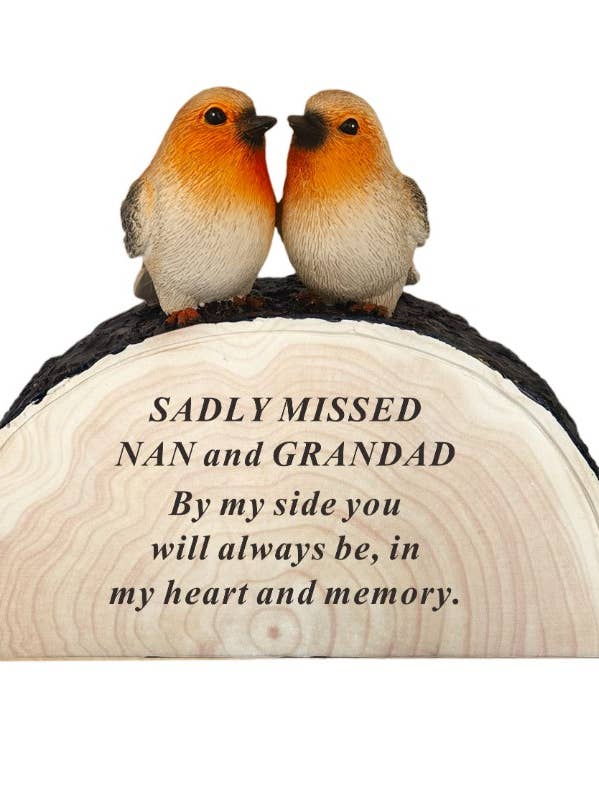 DF19822-NG Nan & Grandad Two Robins On A Log
for wholesale by David Fischhoff Ltd