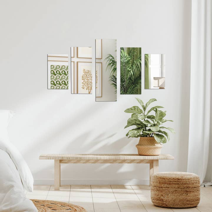 Americanflat - Wholesale Wall Mirror - Peel and Stick Mirror Tiles, Art Deco 5 Pieces1