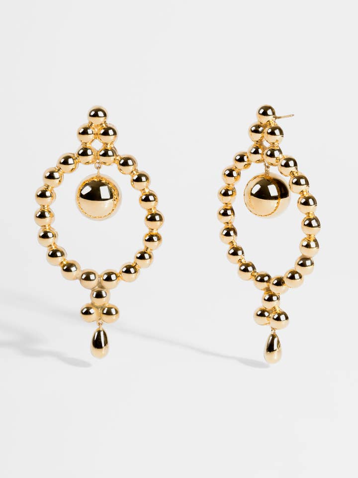 375650 - Gouden Cerezo Oorbellen voor wholesale door Daniel Espinosa Jewelry