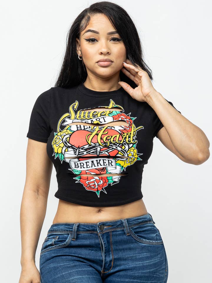 TOP CORTO CON ESTAMPADO para venta al por mayor de Boswell