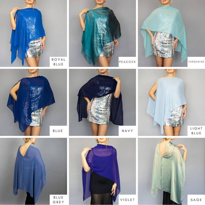 BridalSpain - Wholesale Capelet - Women's - Avocado Green Sheer Greek Style Capelet Chiffon Wrap47