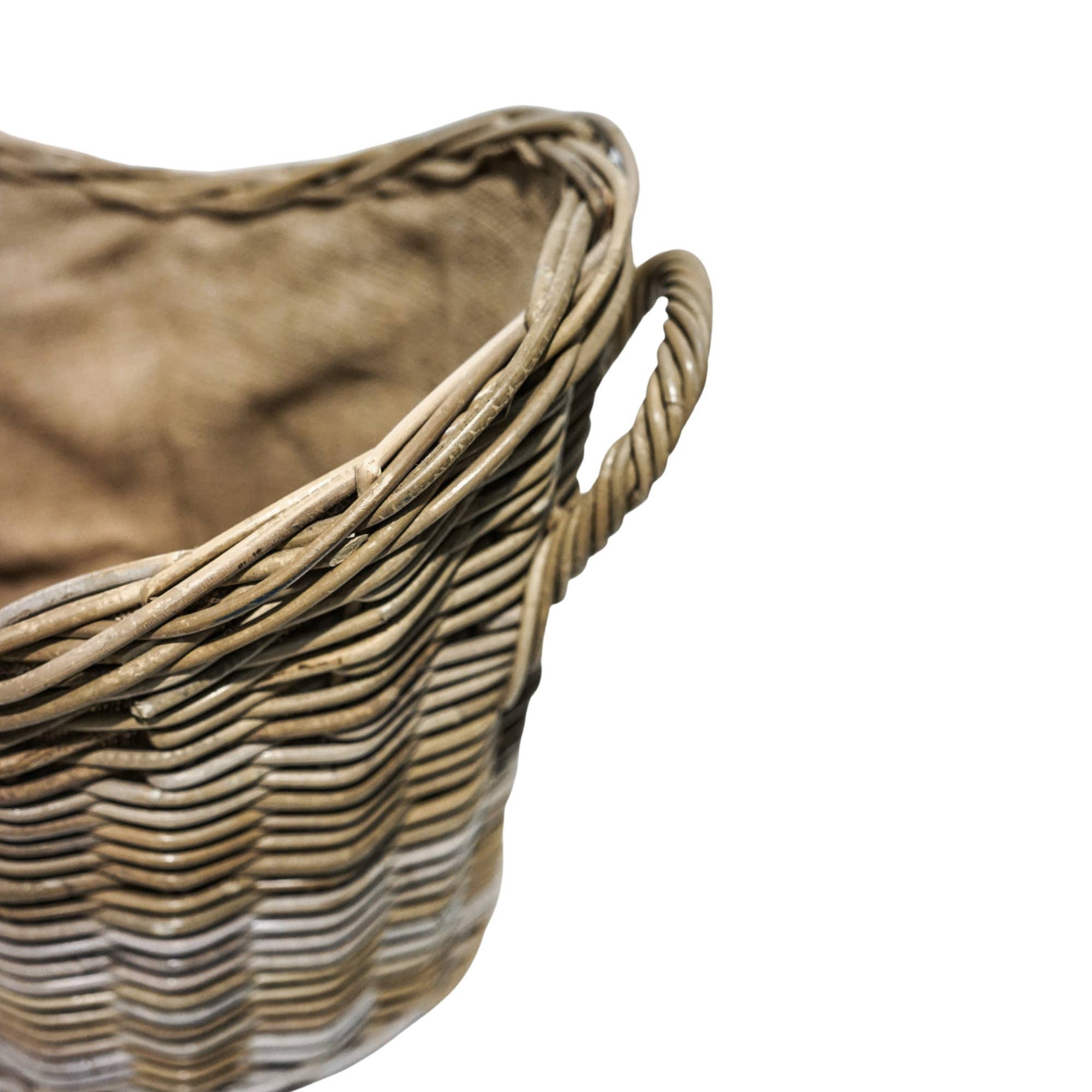 Ivyline International - Wholesale Basket - Wicker Lined Log Basket, Oval3