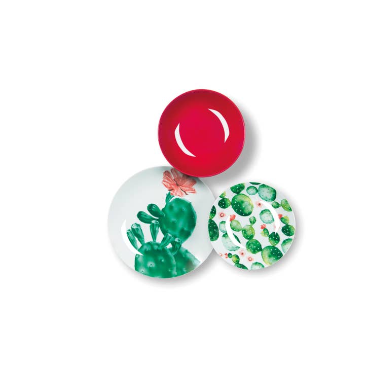 multicolour 18-Piece Dinnerware Set Color Cactus for wholesale on Faire2