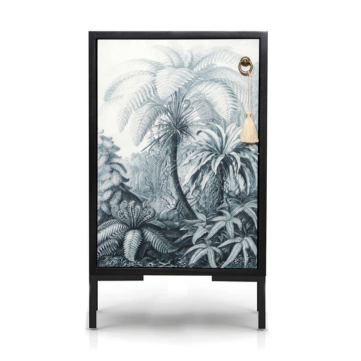 Really Nice Things - Wholesale Side Table - Palm print MDF nightstand0