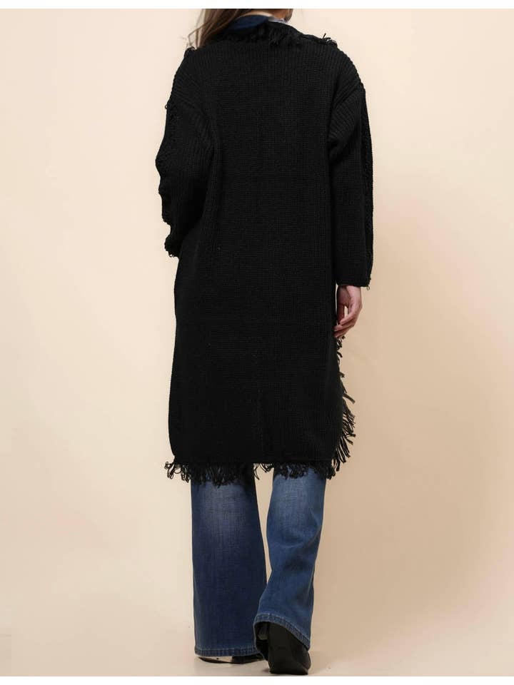 Sweetkama – wholesale Cardigan – Women’s – Ladies Solid Color Tassels Open Front Cardigan SKT410881