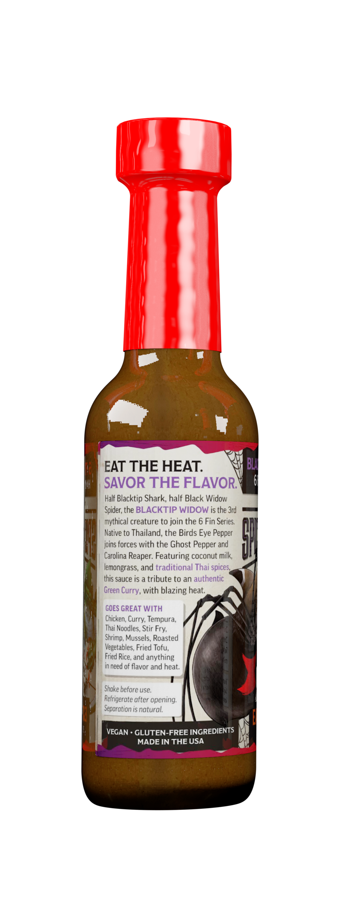 The Spicy Shark - Wholesale Hot Sauce - Blacktip Widow - Extreme Heat 6-Fin Hot Sauce1