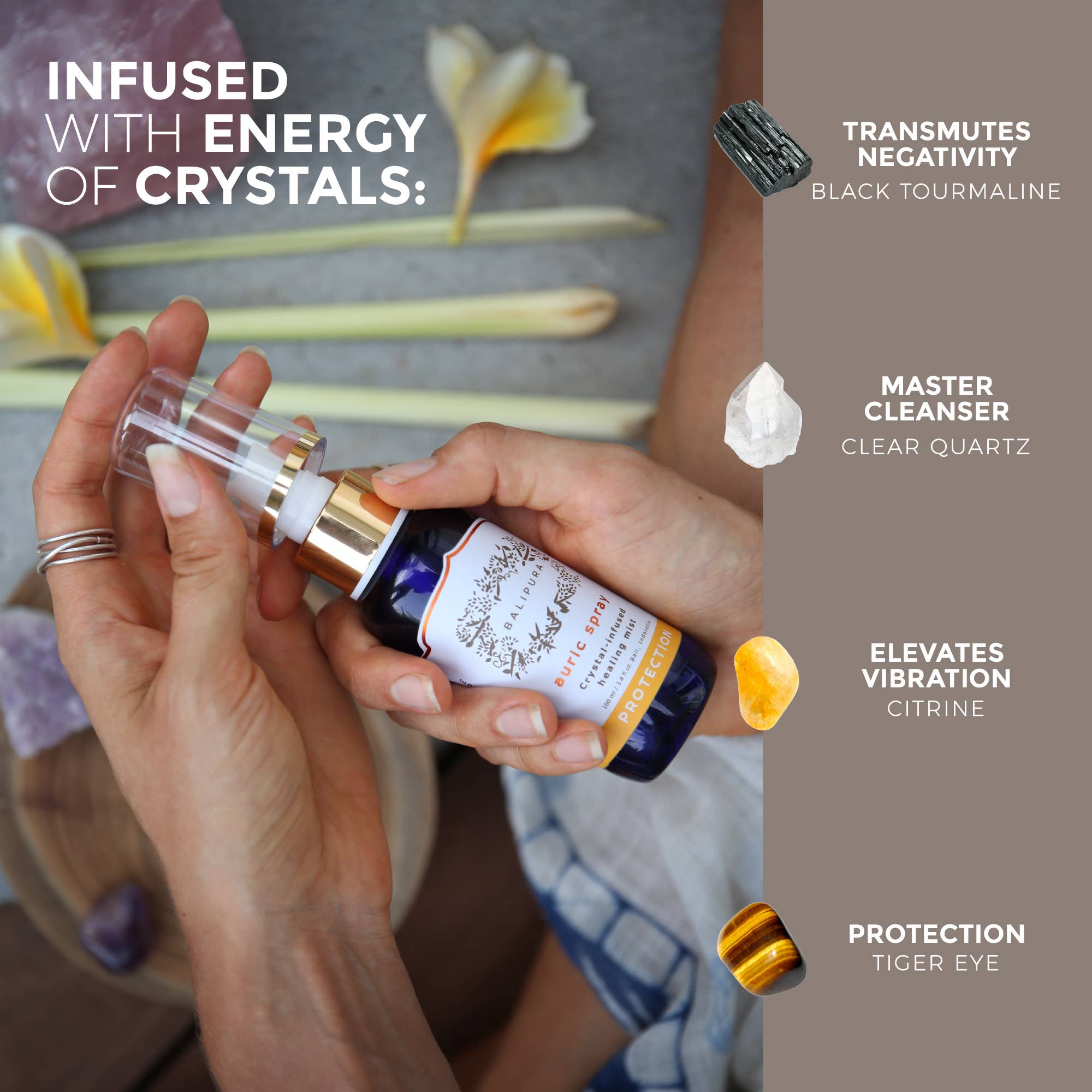Balipura – Aromatherapy & Holistic Wellness – wholesale Kristallspray – Balipura skyddsspray för aura – bevara ditt lugn och din energi3