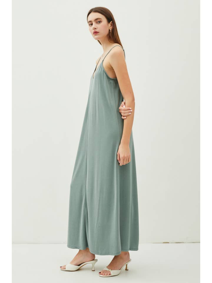 Be Cool - Wholesale Dress - Women's - MODAL V-NECK ADJUSTABLE STRAP MAXI DRESS9