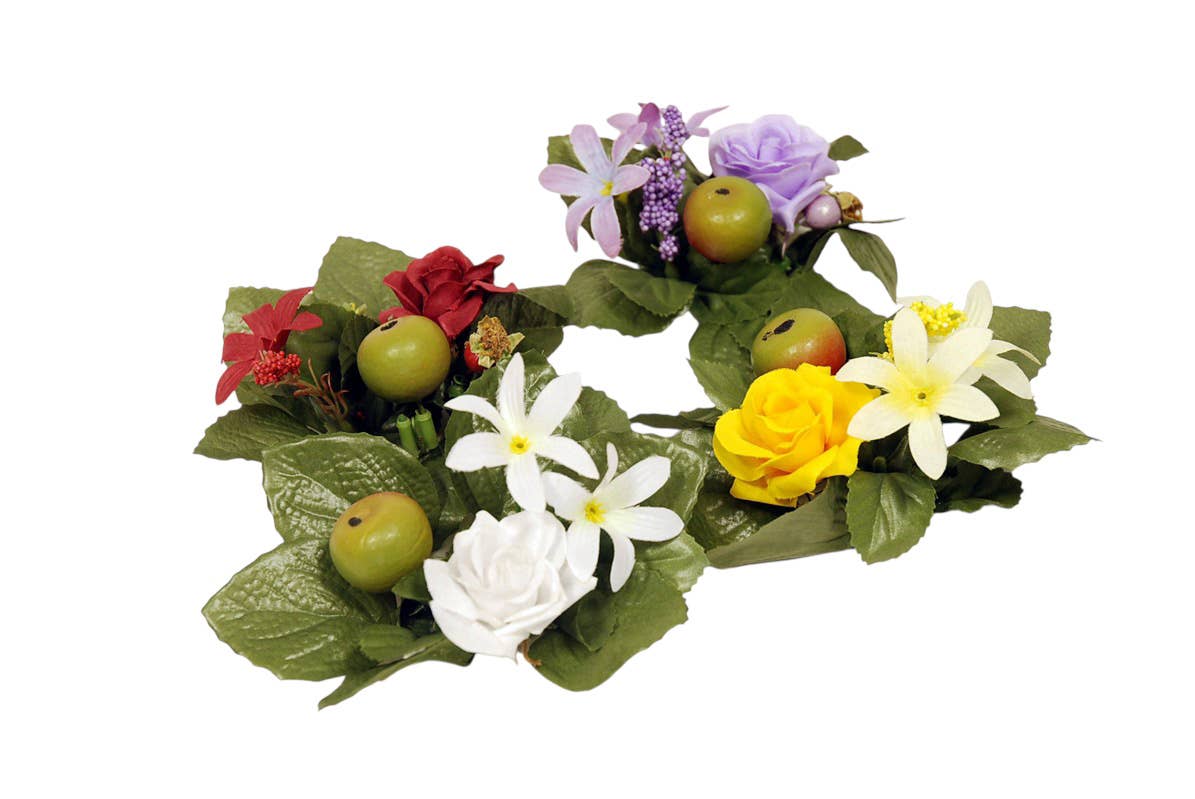 Aguilar Málaga - Wholesale Artificial Flowers - ASSORTED POLYESTER CANDLE HOLDER 10cm(3cm)