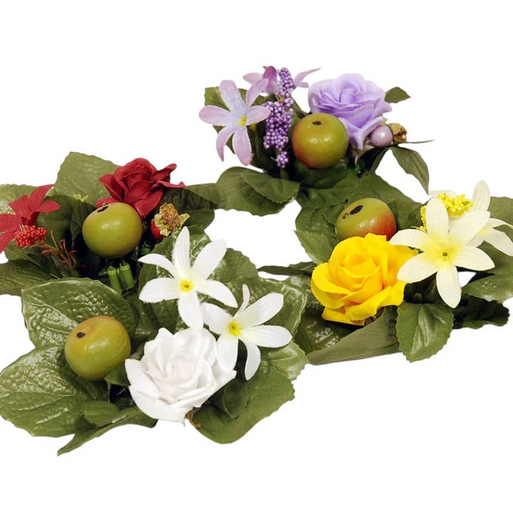 Aguilar Málaga - Wholesale Artificial Flowers - ASSORTED POLYESTER CANDLE HOLDER 10cm(3cm)0