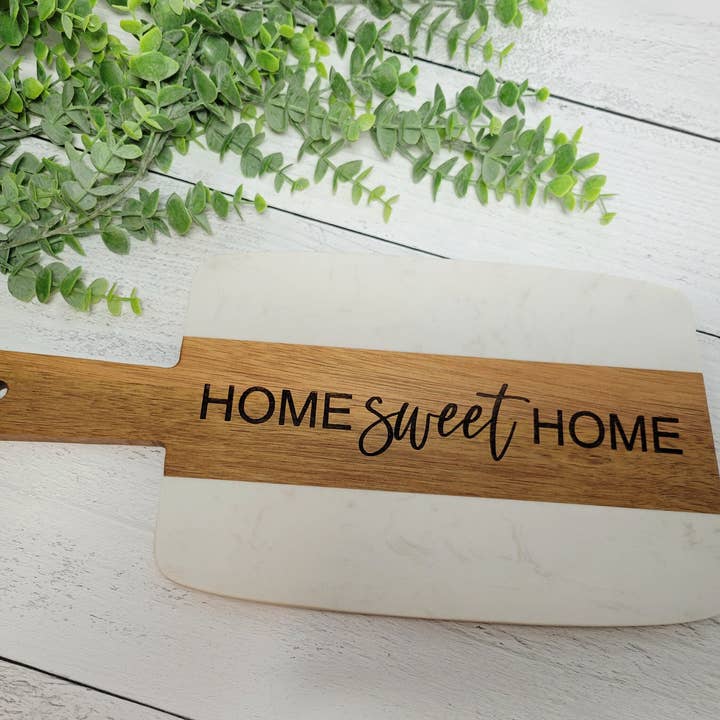 Hjem Sweet Home Personlig Charcuterie Board for engroshandel hos Rosie and Vi