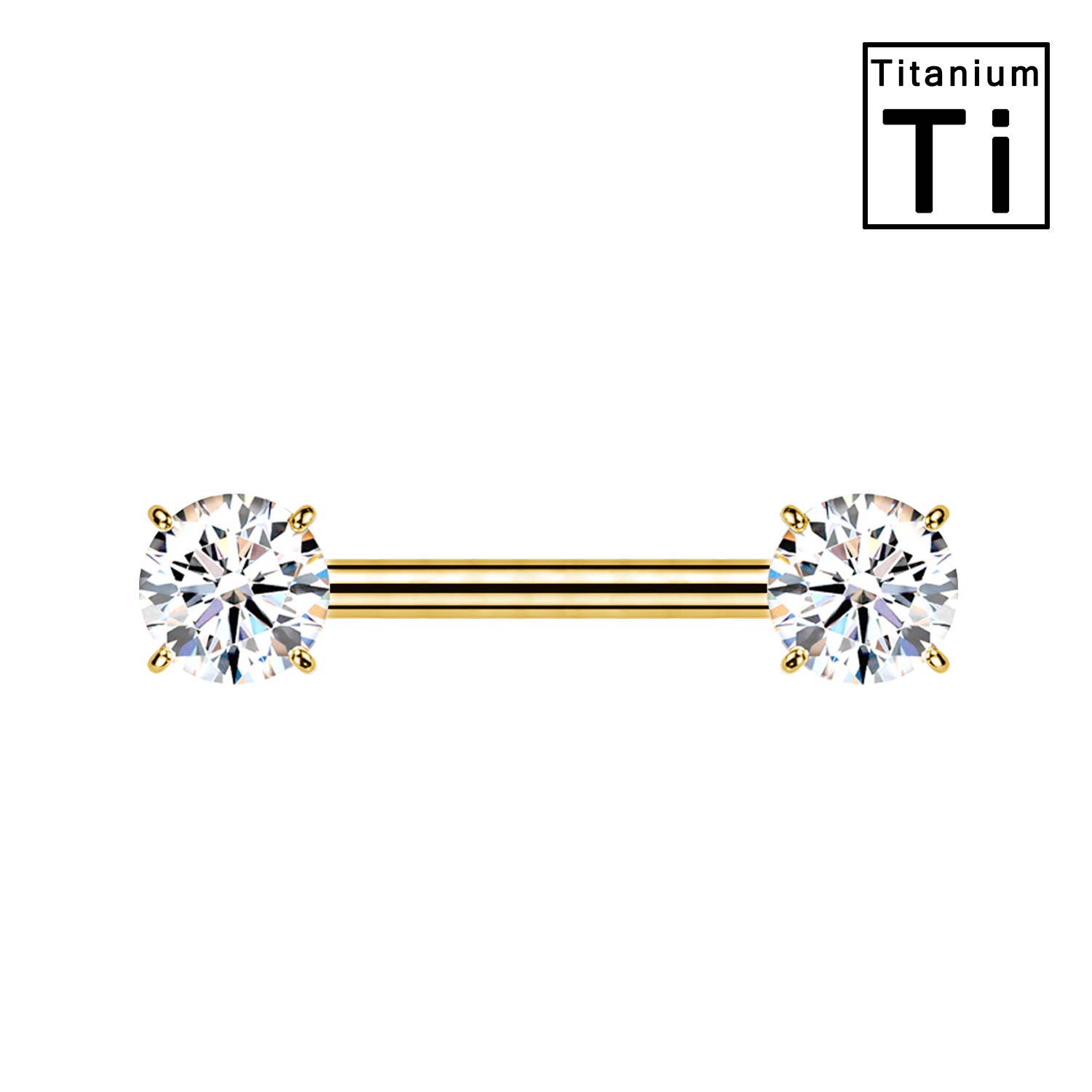 Awaken - Wholesale Single Earring - Nipple Piercing Barbell with Zircon PWL-0101