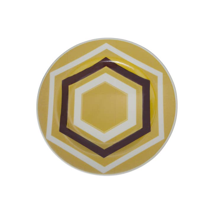 Assiette à dessert japonaise (lot de 4) jaune pour la vente par The Lino