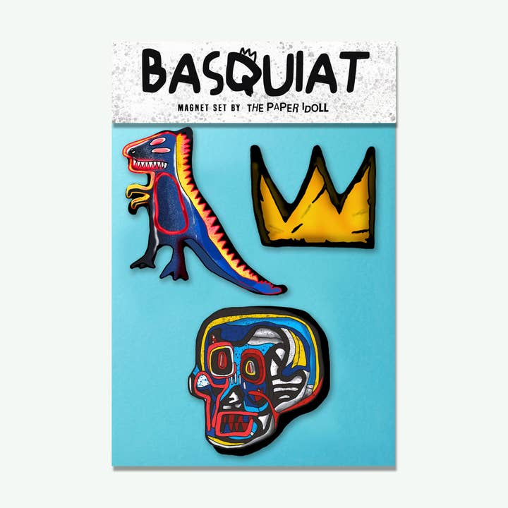 Basquiat Inspired Magnet Set | Jean Michel modern artist. for wholesale by THE PAPER IDOLL