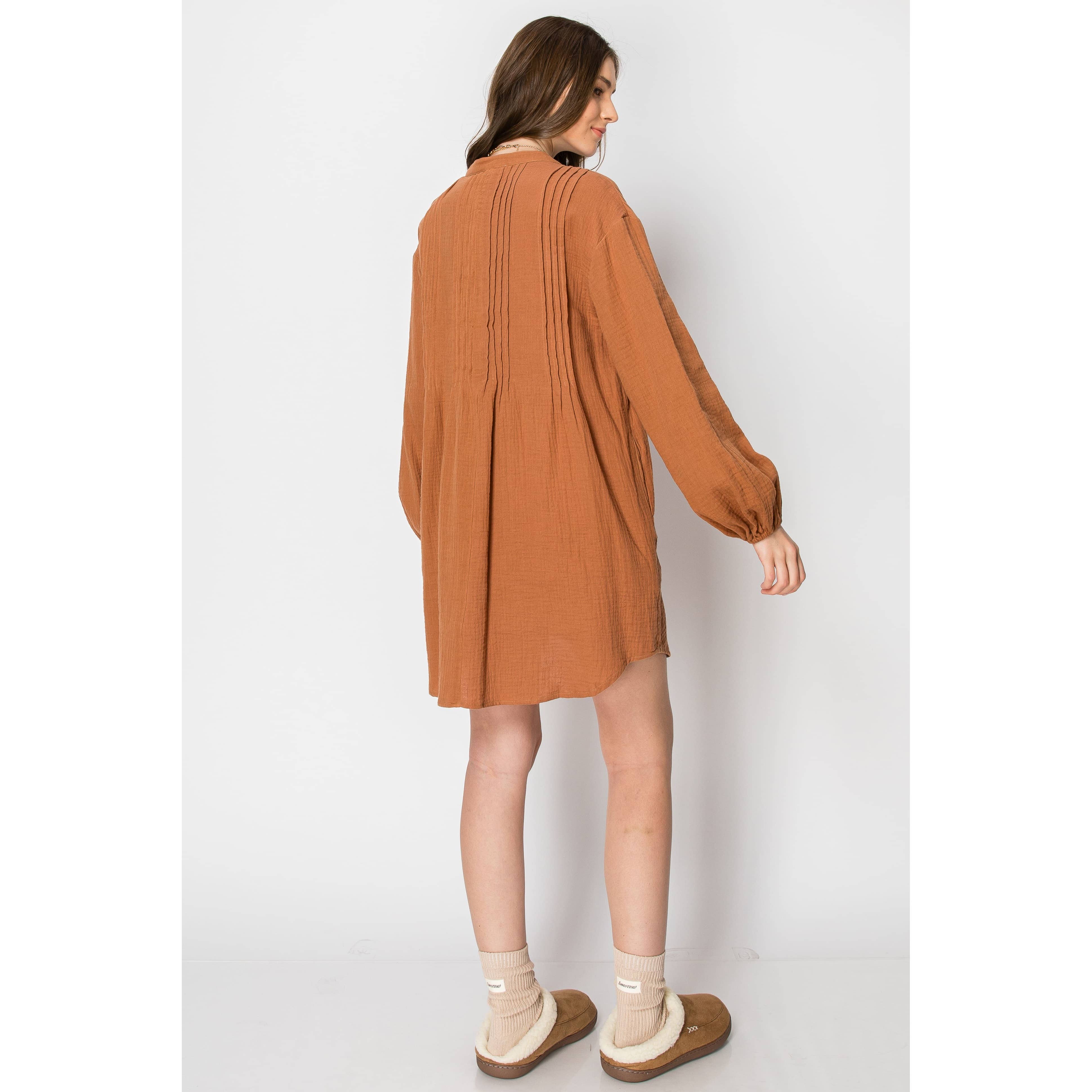 SKYLAR ROSE - Vente Robe – femme - ROBE TUQUE BOUTONNÉE À MANCHES LONGUES avec poches9