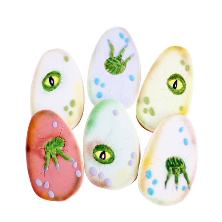 Dinosaur Egg Cookies for wholesale by Sweet Sanctions LLC