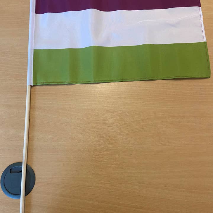 Genderqueer grote handvlag van 18"x12" (verkocht in tientallen) voor wholesale door Worldwide Flags Ltd