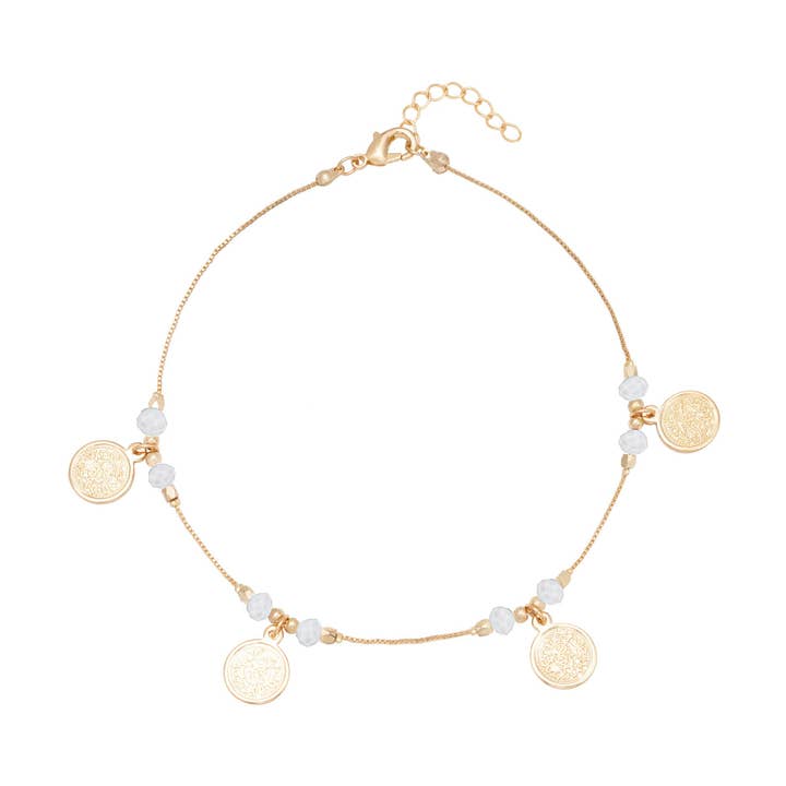 Antikt halskæde med fire mønter for engroshandel hos Cala Rose